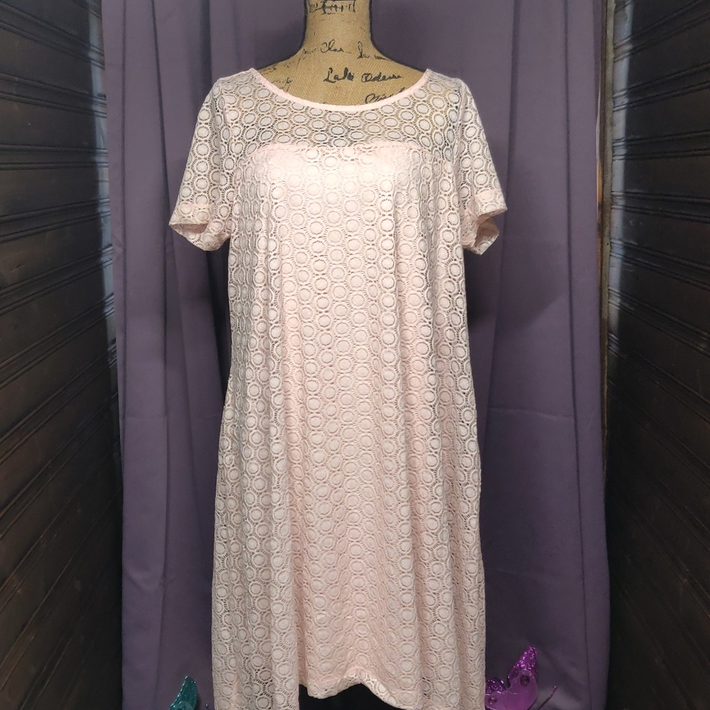 Baby pink baby doll dress